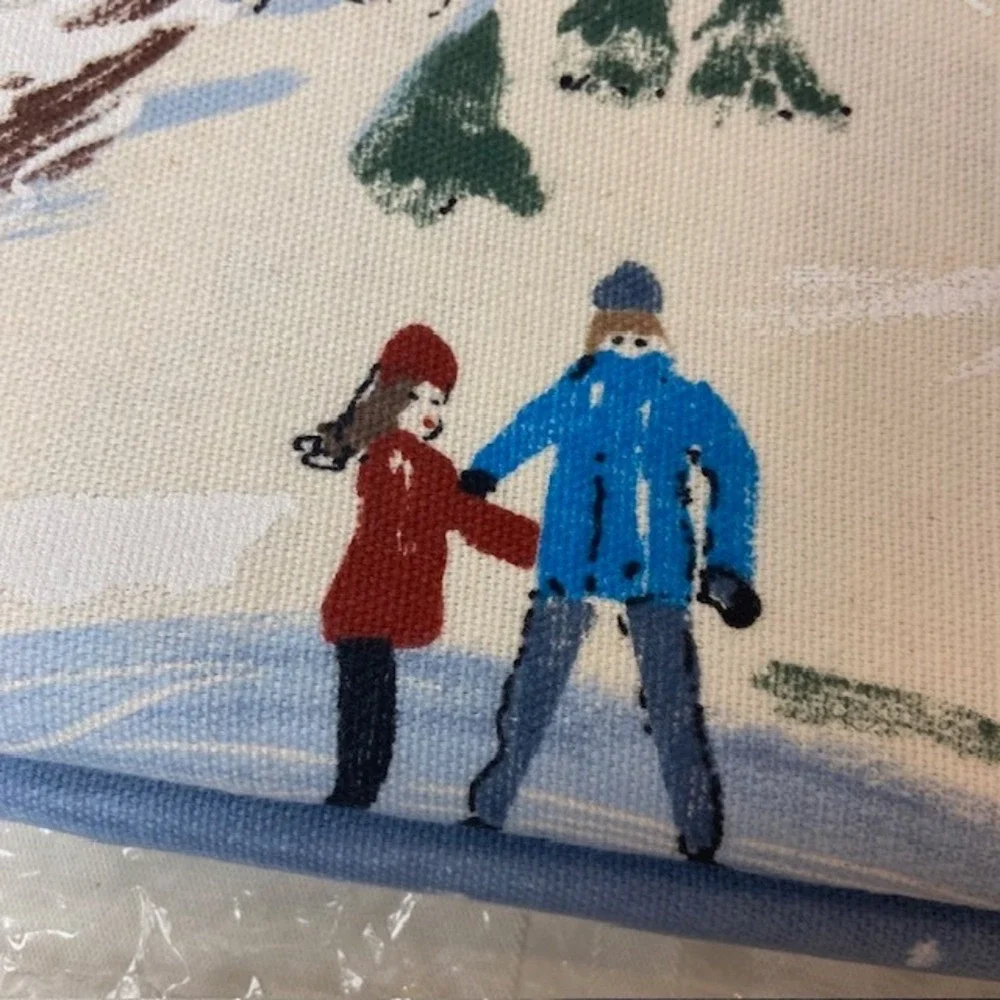 Charter Club Winter Village Christmas Tablecloth 60x104 Brushed Cotton Duck New